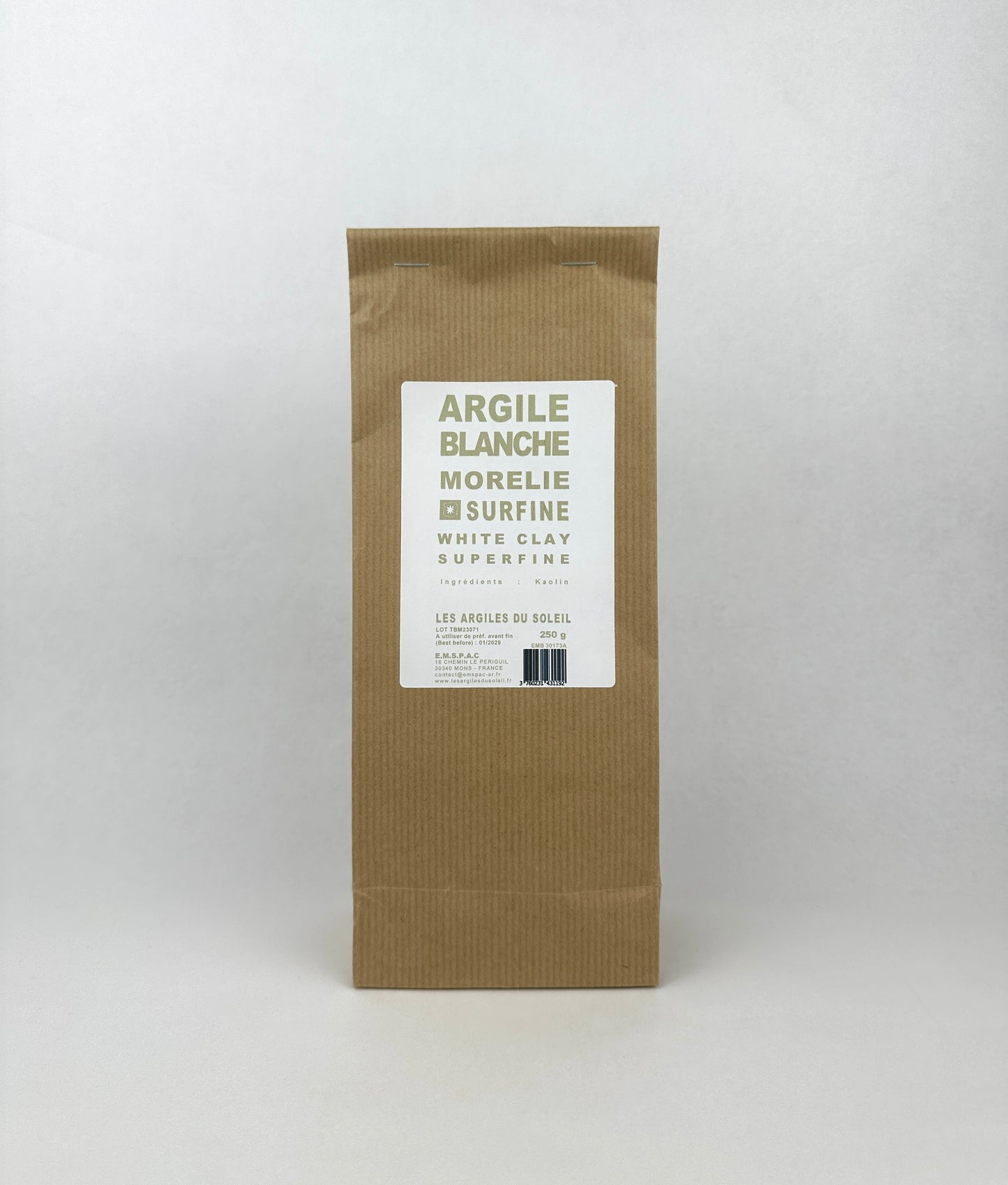 ARGILE BLANCHE KAOLIN MORÉLIE